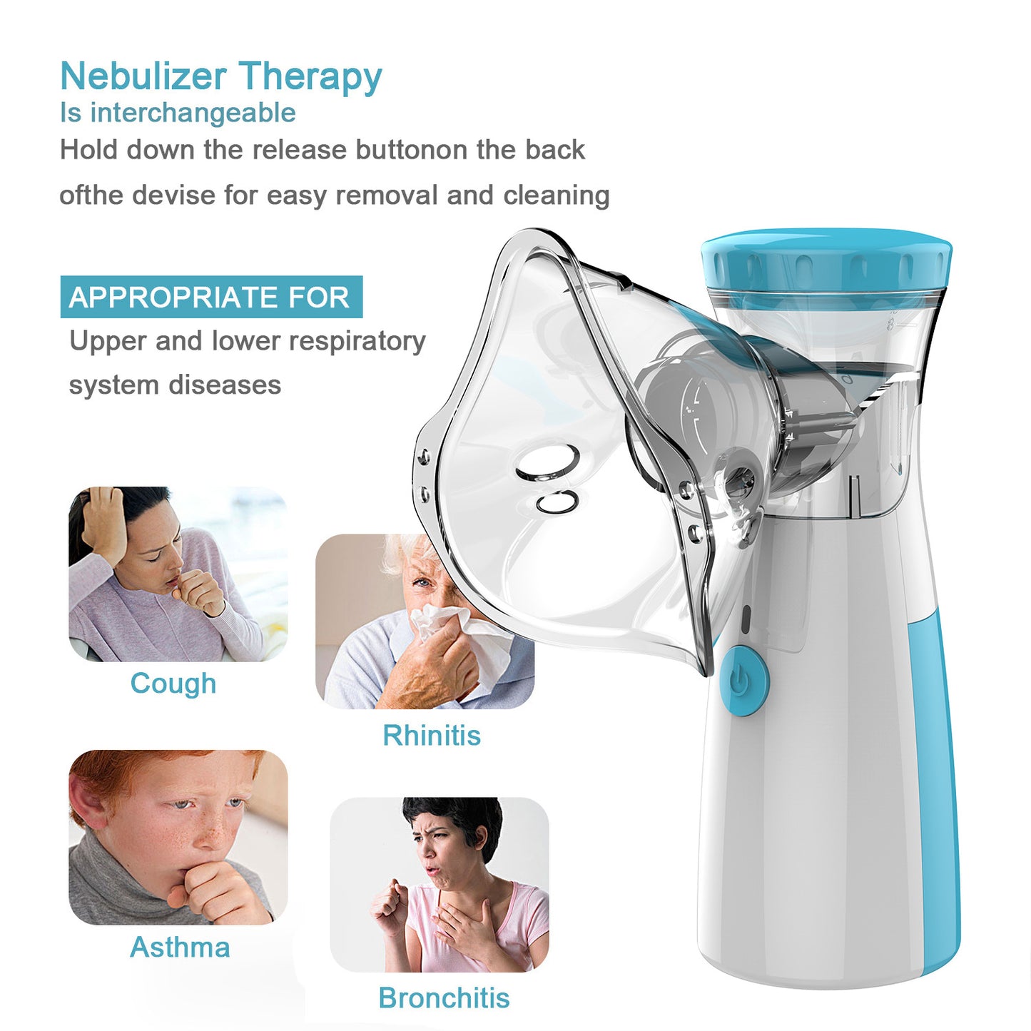Nebulizador Ultrasónico Portátil – Alivio Respiratorio Silencioso y Eficaz